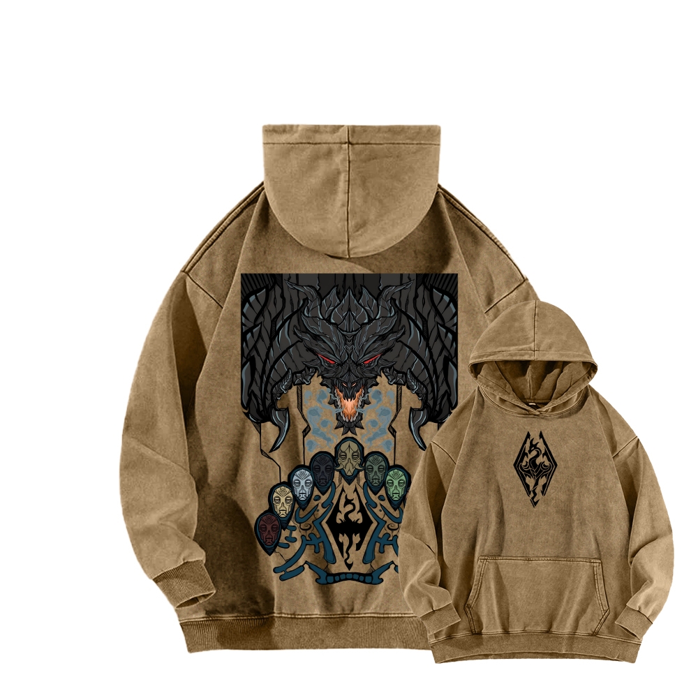 The Elder Scrolls Unisex Washed Hoodie 2602006843