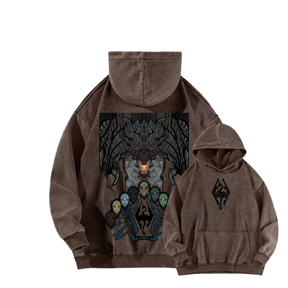 The Elder Scrolls Unisex Washed Hoodie 2602006843