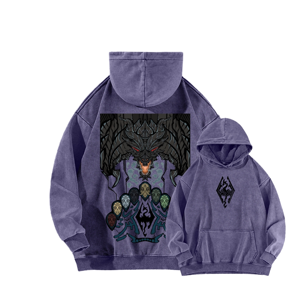 The Elder Scrolls Unisex Washed Hoodie 2602006843