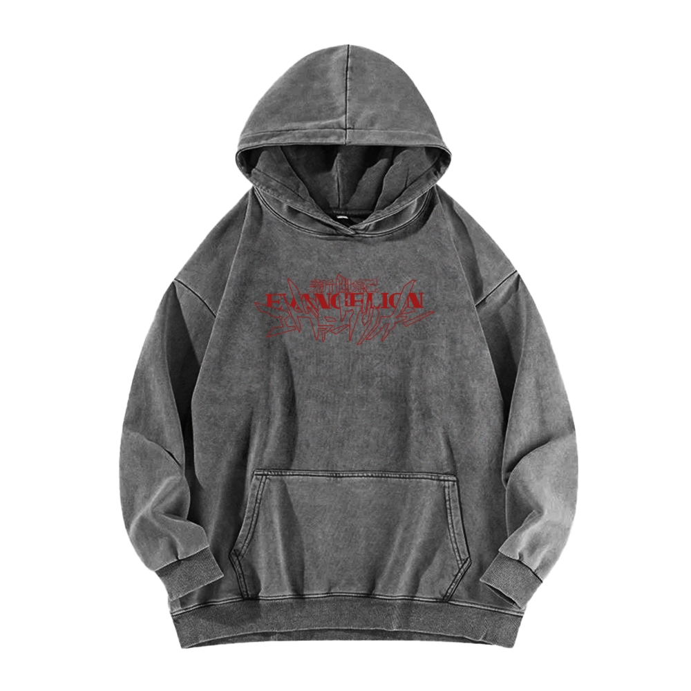Neon Genesis Evangelion Unisex Washed Hoodie 2602007445