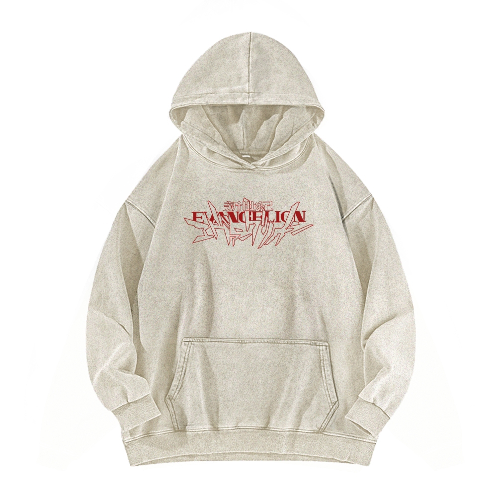 Neon Genesis Evangelion Unisex Washed Hoodie 2602007445
