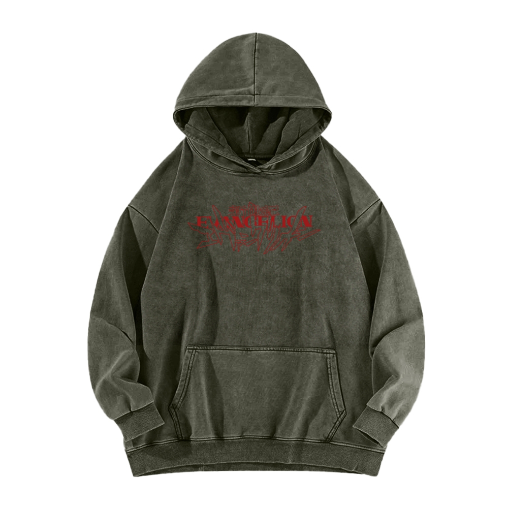 Neon Genesis Evangelion Unisex Washed Hoodie 2602007445