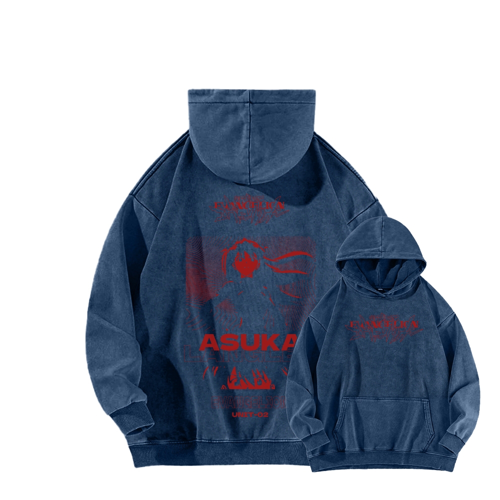 Neon Genesis Evangelion Unisex Washed Hoodie 2602007445