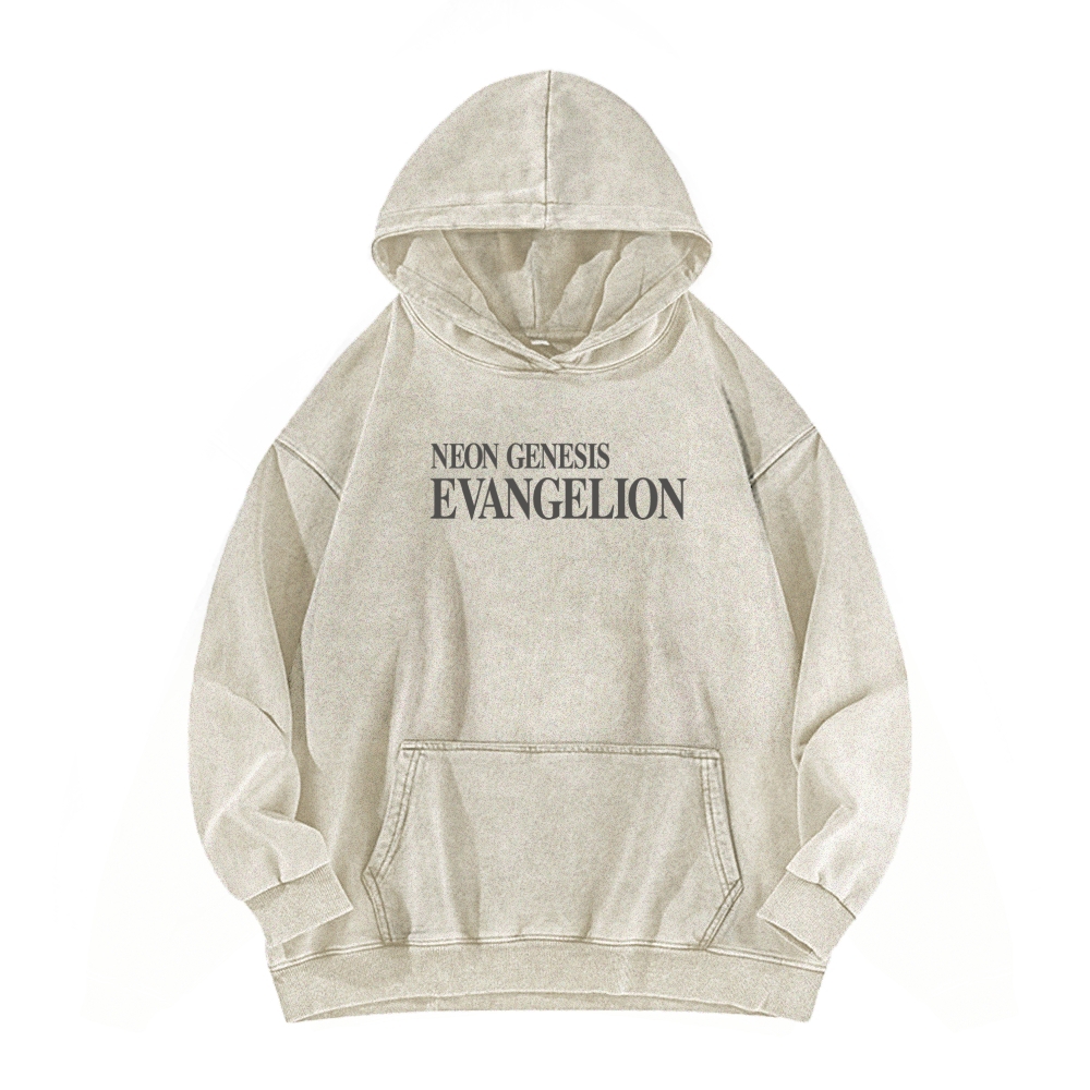 Neon Genesis Evangelion Unisex Washed Hoodie 2602007466