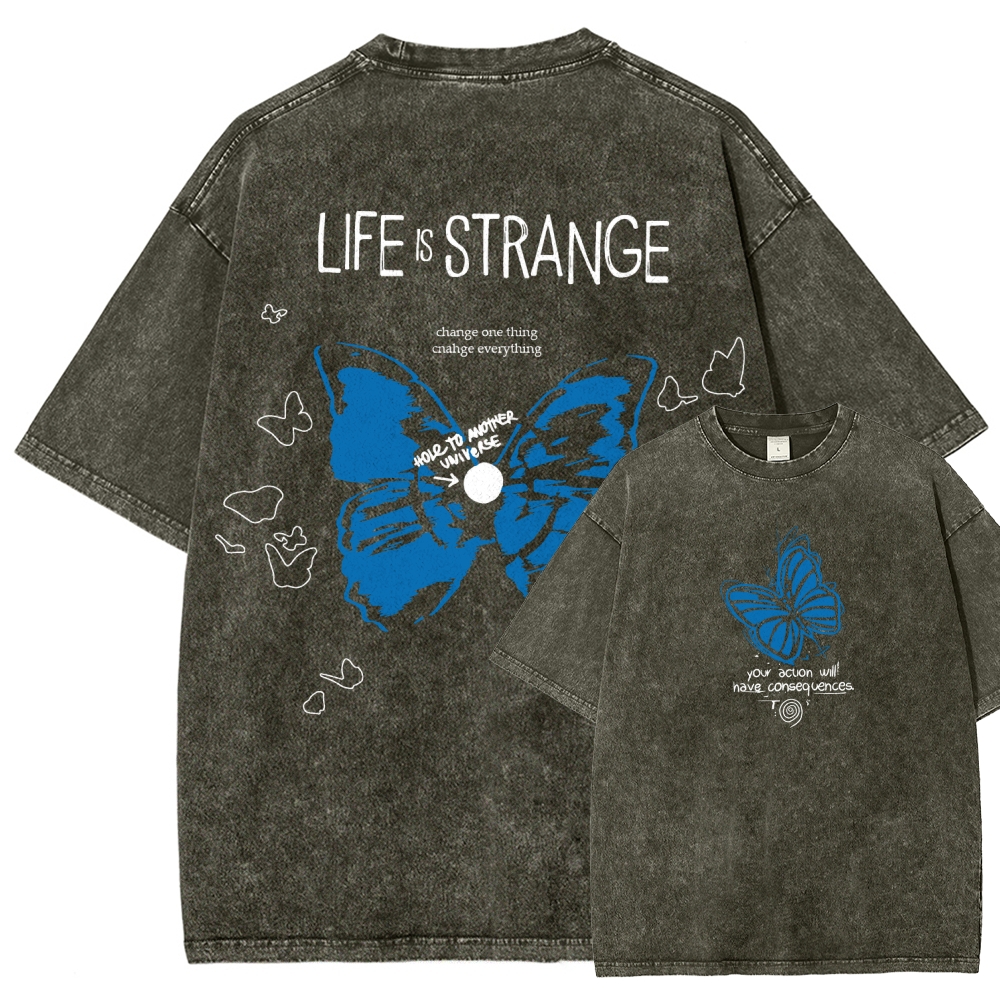 Life Is Strange Unisex Fit Washed T-Shirt 2602009459
