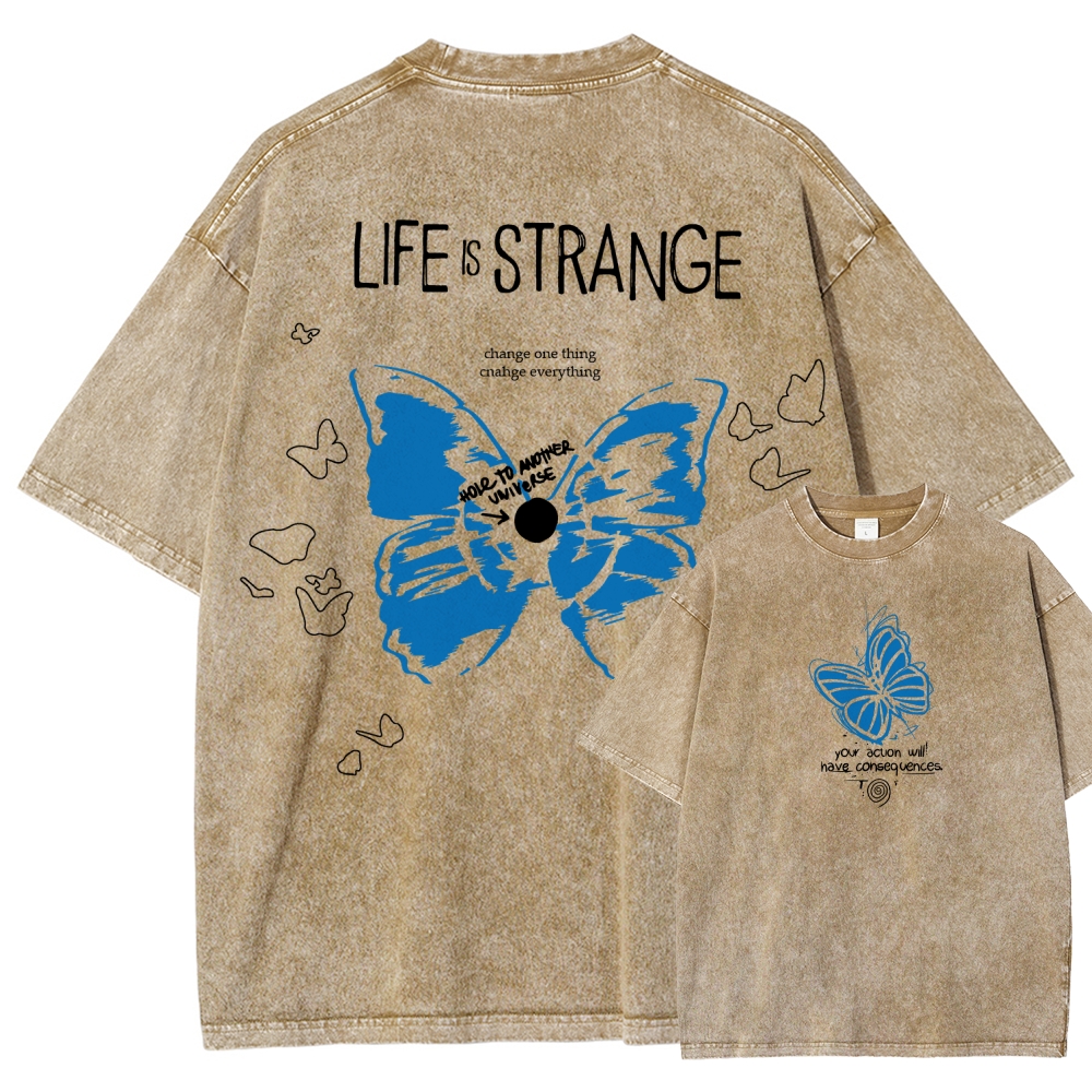 Life Is Strange Unisex Fit Washed T-Shirt 2602009459