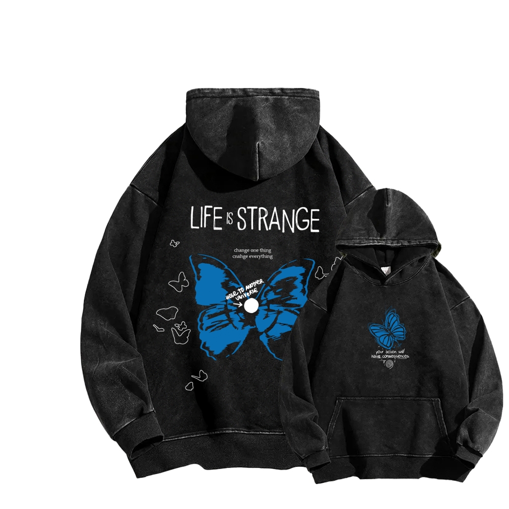 Life Is Strange Unisex Washed Hoodie 2602009474