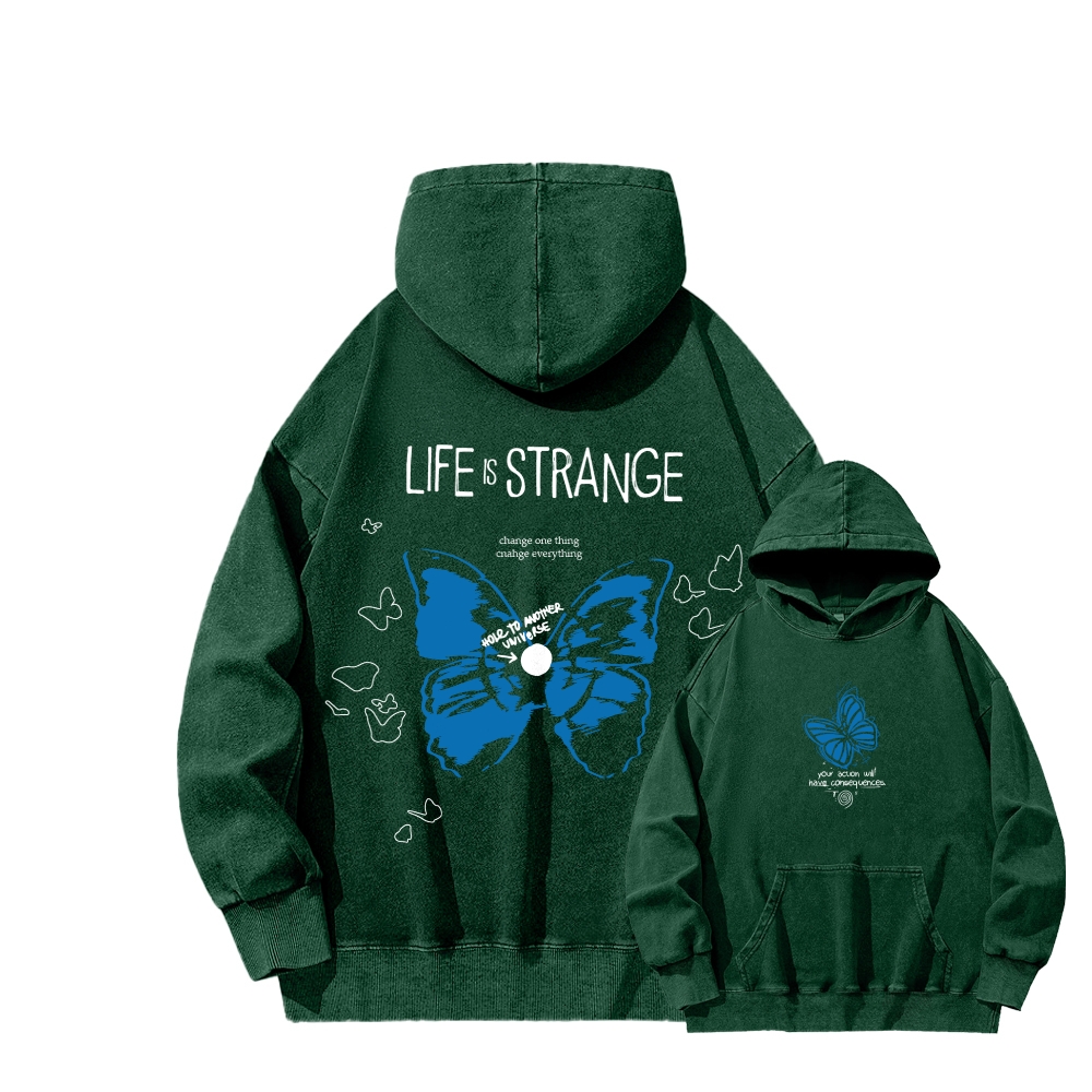 Life Is Strange Unisex Washed Hoodie 2602009474