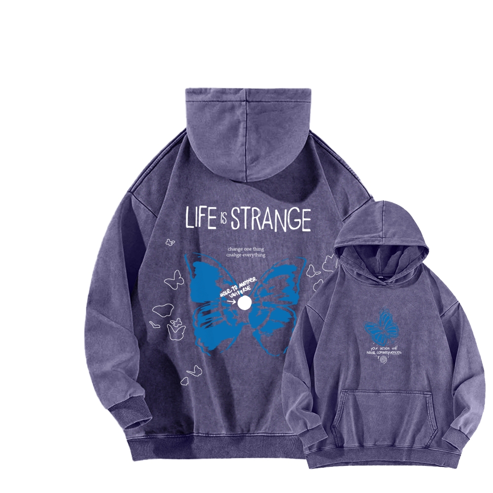 Life Is Strange Unisex Washed Hoodie 2602009474