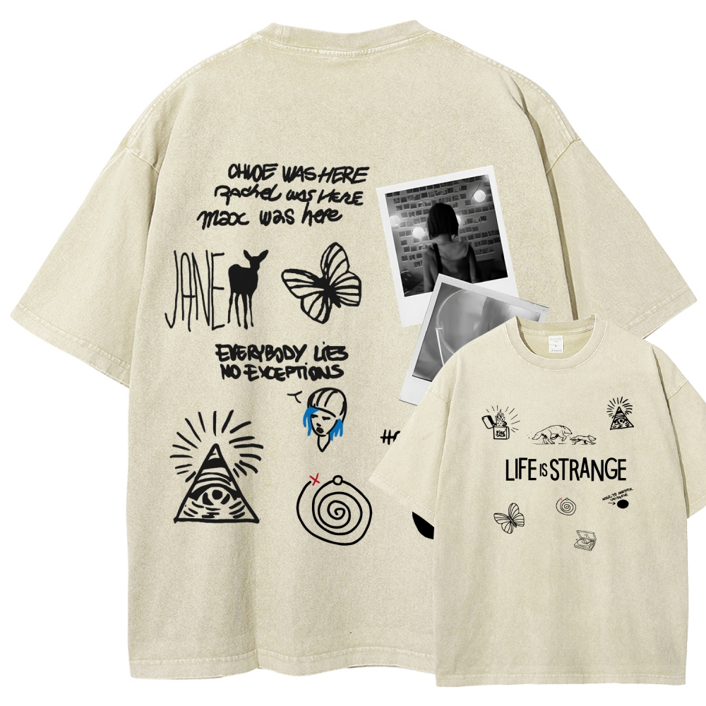 Life Is Strange Unisex Fit Washed T-Shirt 2602009501