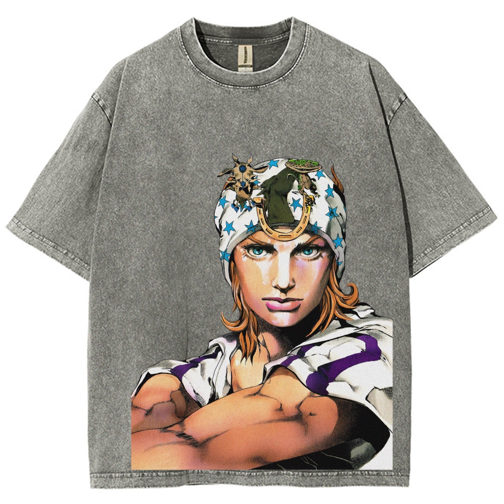  Jojo's Bizarre Adventure Unisex Fit Washed T-Shirt 2602009666