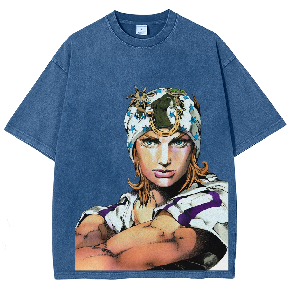  Jojo's Bizarre Adventure Unisex Fit Washed T-Shirt 2602009666