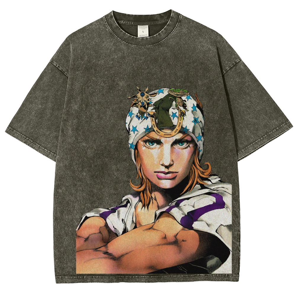  Jojo's Bizarre Adventure Unisex Fit Washed T-Shirt 2602009666
