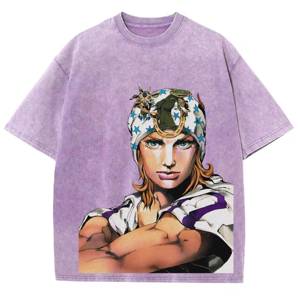  Jojo's Bizarre Adventure Unisex Fit Washed T-Shirt 2602009666
