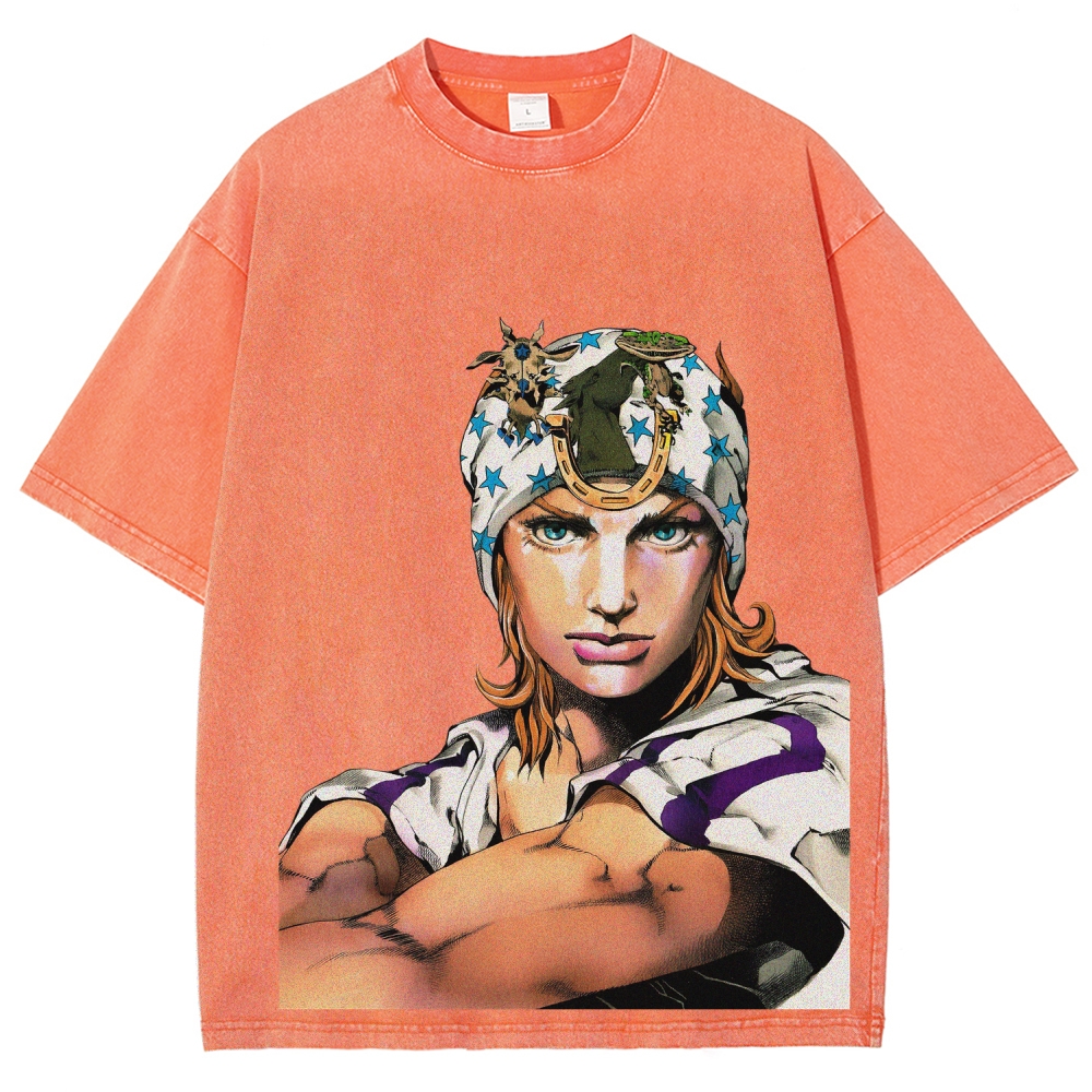  Jojo's Bizarre Adventure Unisex Fit Washed T-Shirt 2602009666
