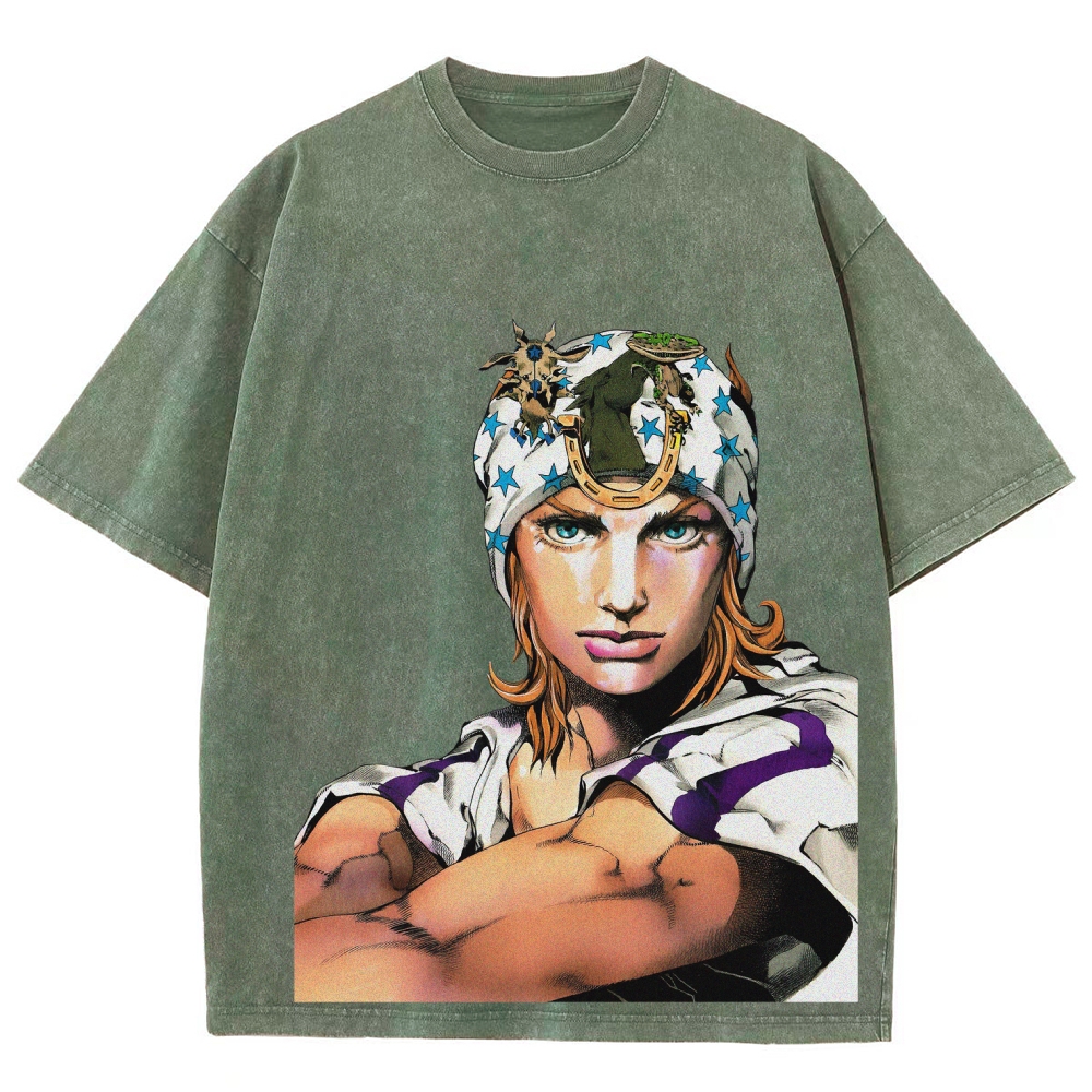  Jojo's Bizarre Adventure Unisex Fit Washed T-Shirt 2602009666