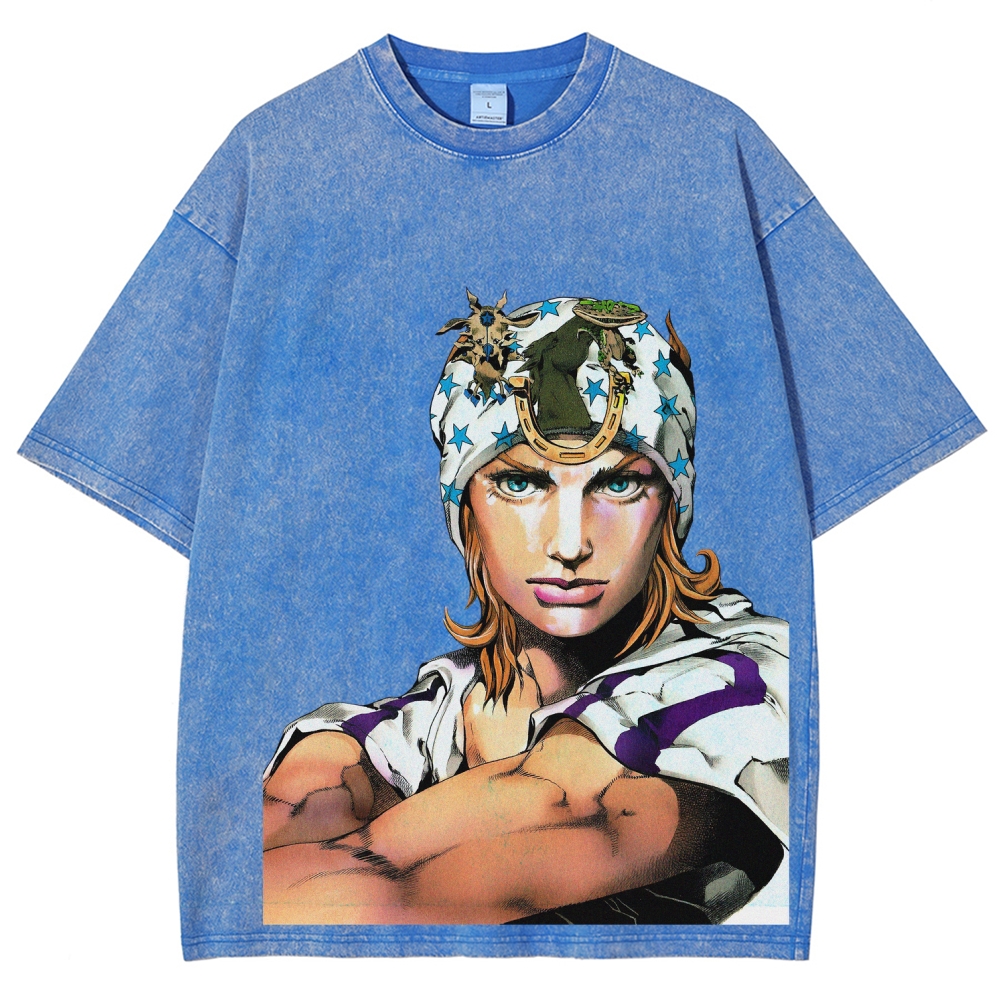  Jojo's Bizarre Adventure Unisex Fit Washed T-Shirt 2602009666