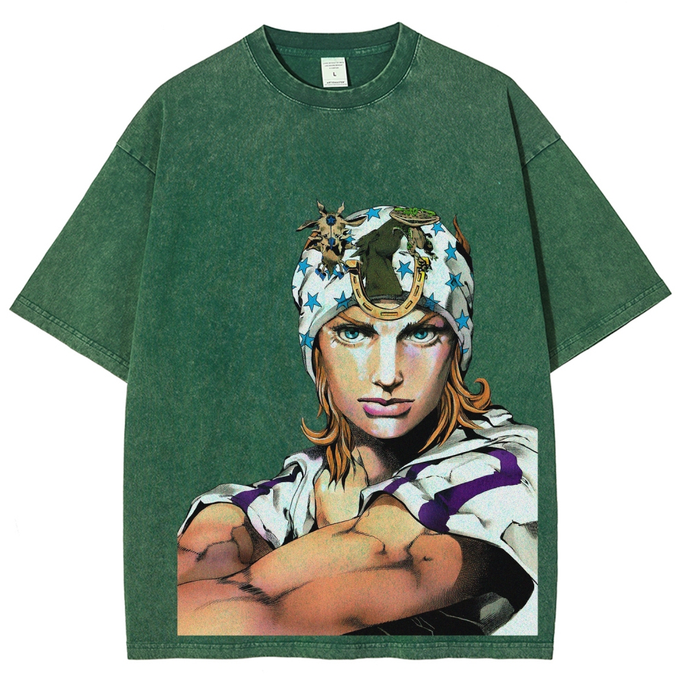  Jojo's Bizarre Adventure Unisex Fit Washed T-Shirt 2602009666