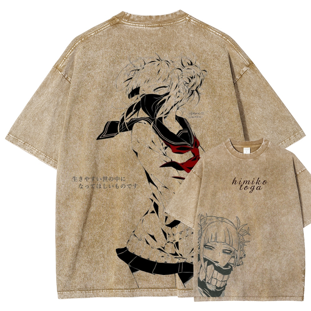 Toga himiko Unisex Fit Washed T-Shirt 2602012268