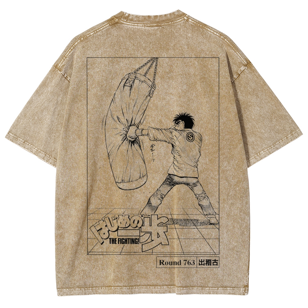 Hajime no Ippo Unisex Fit Washed T-Shirt 2602012986