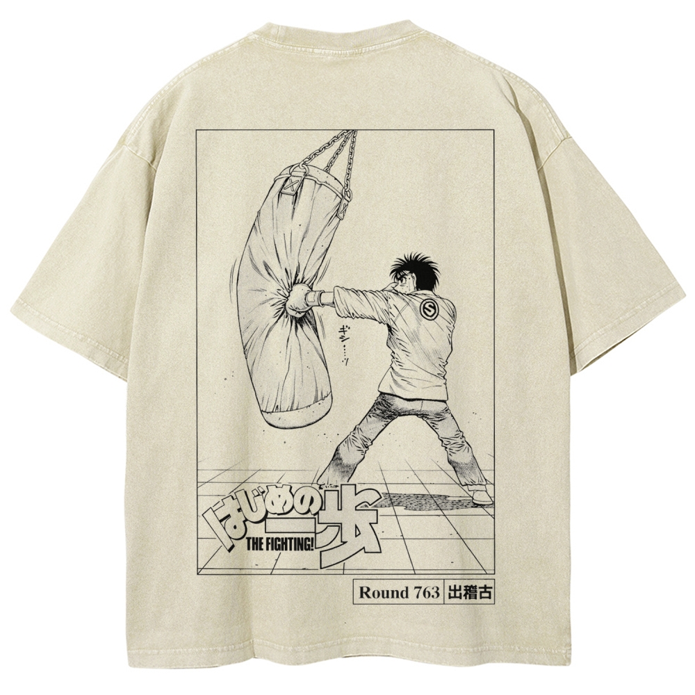 Hajime no Ippo Unisex Fit Washed T-Shirt 2602012986