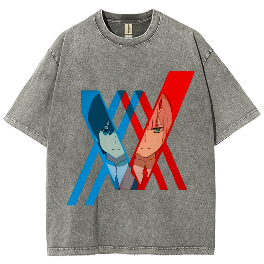 Darling in the Franxx Unisex Fit Washed T-Shirt 2602013428