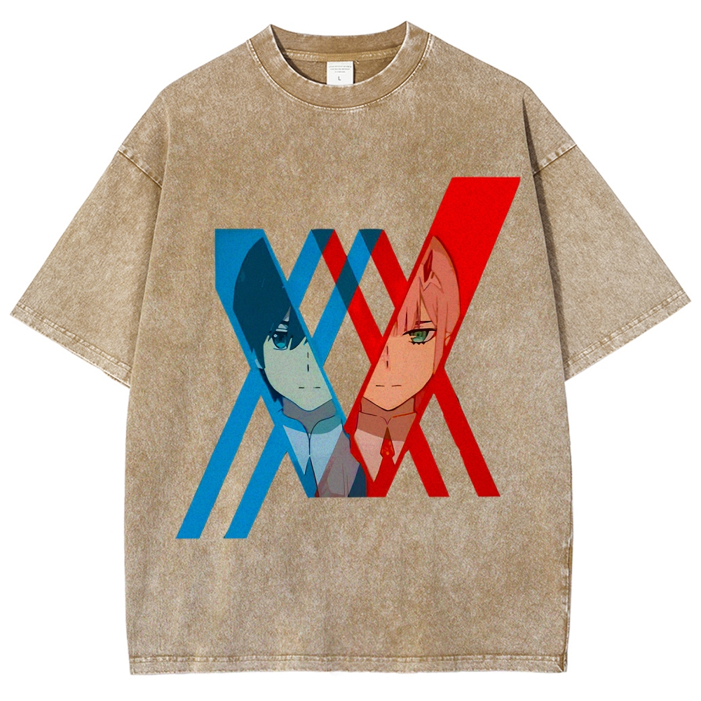 Darling in the Franxx Unisex Fit Washed T-Shirt 2602013428