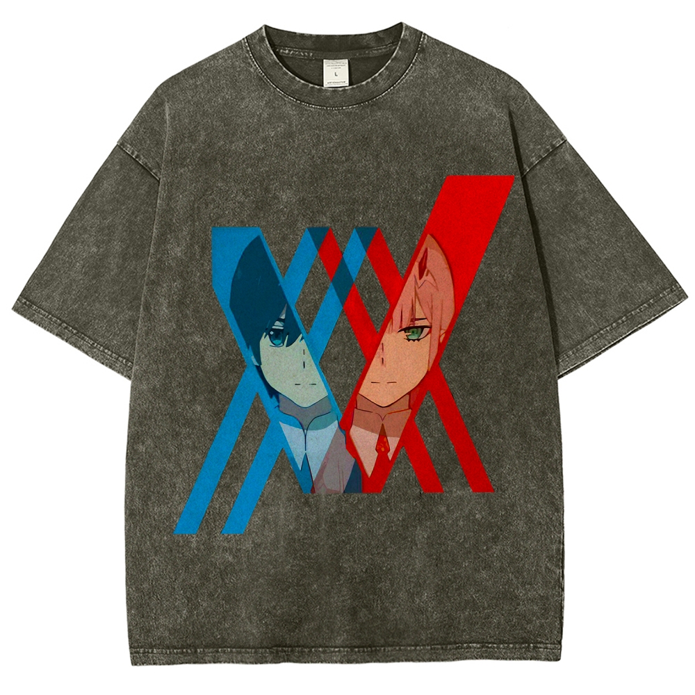 Darling in the Franxx Unisex Fit Washed T-Shirt 2602013428