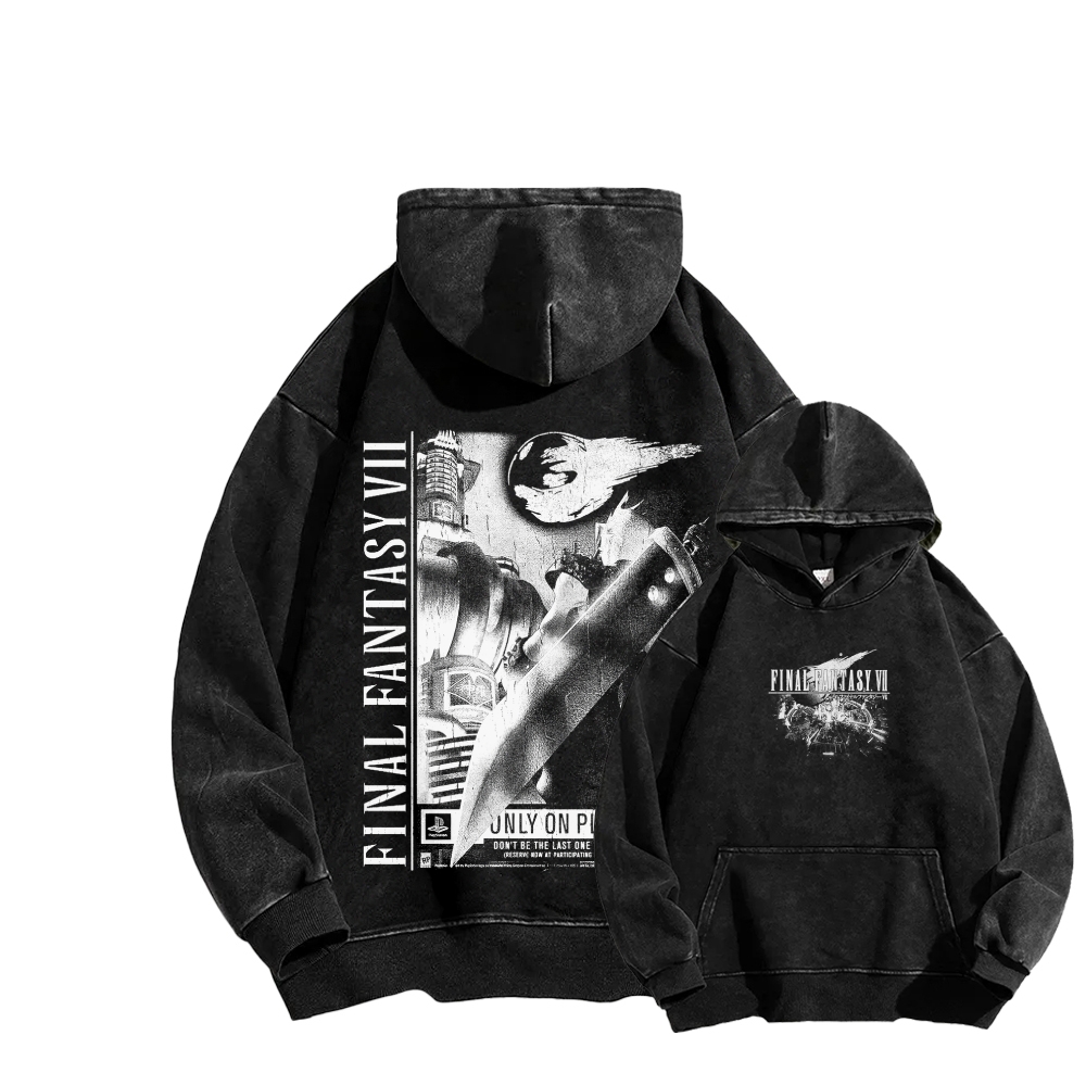 Final Fantasy Unisex Washed Hoodie 2602013545