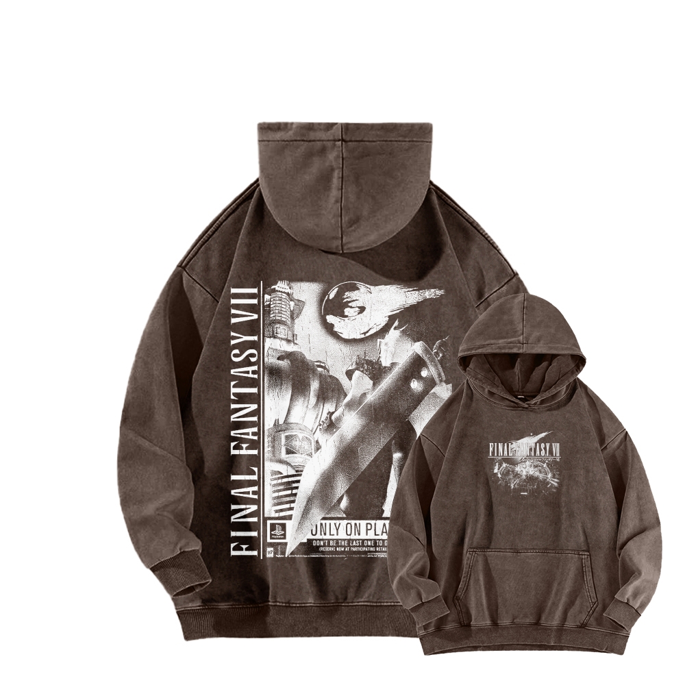 Final Fantasy Unisex Washed Hoodie 2602013545
