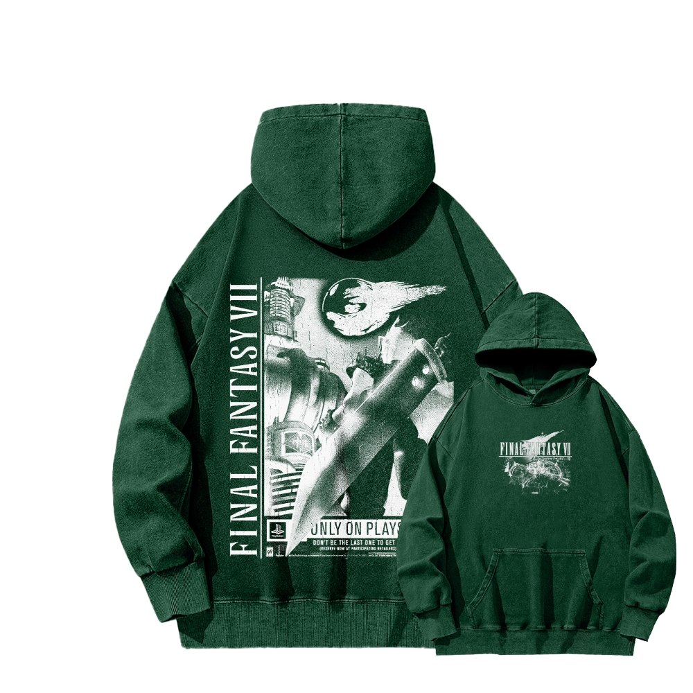 Final Fantasy Unisex Washed Hoodie 2602013545