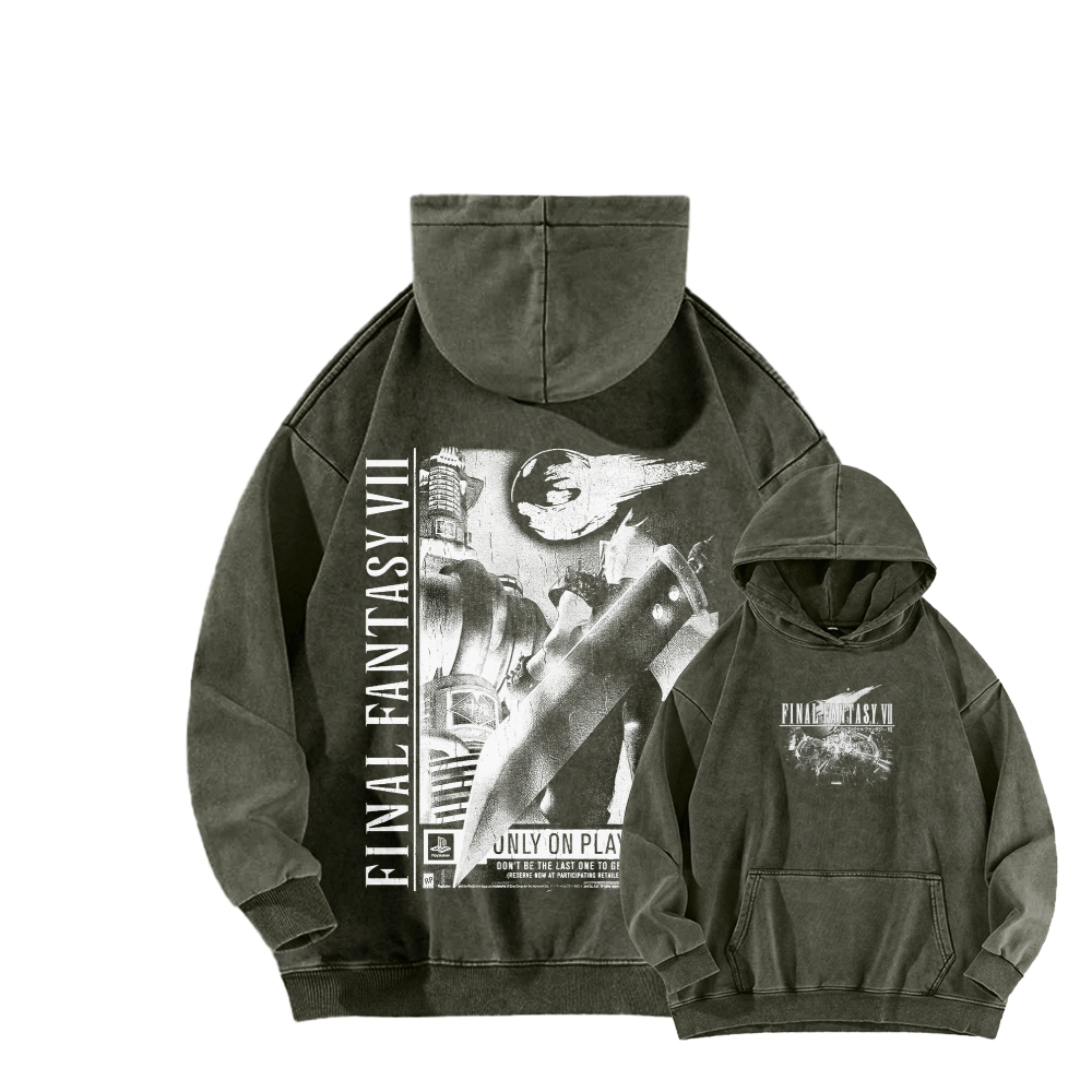 Final Fantasy Unisex Washed Hoodie 2602013545