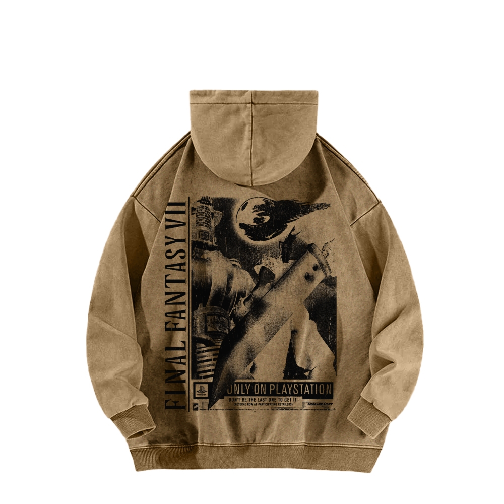 Final Fantasy Unisex Washed Hoodie 2602013545