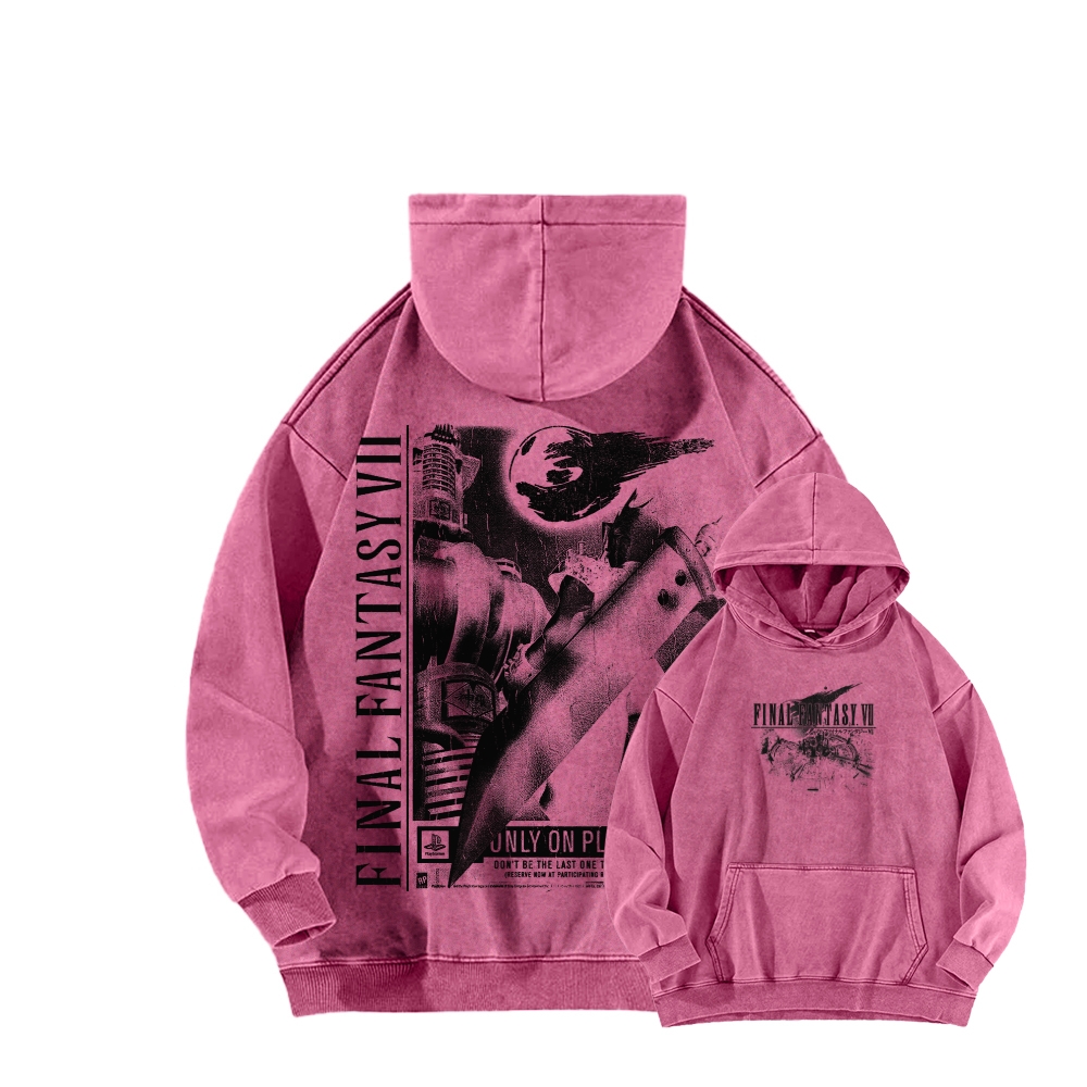 Final Fantasy Unisex Washed Hoodie 2602013545