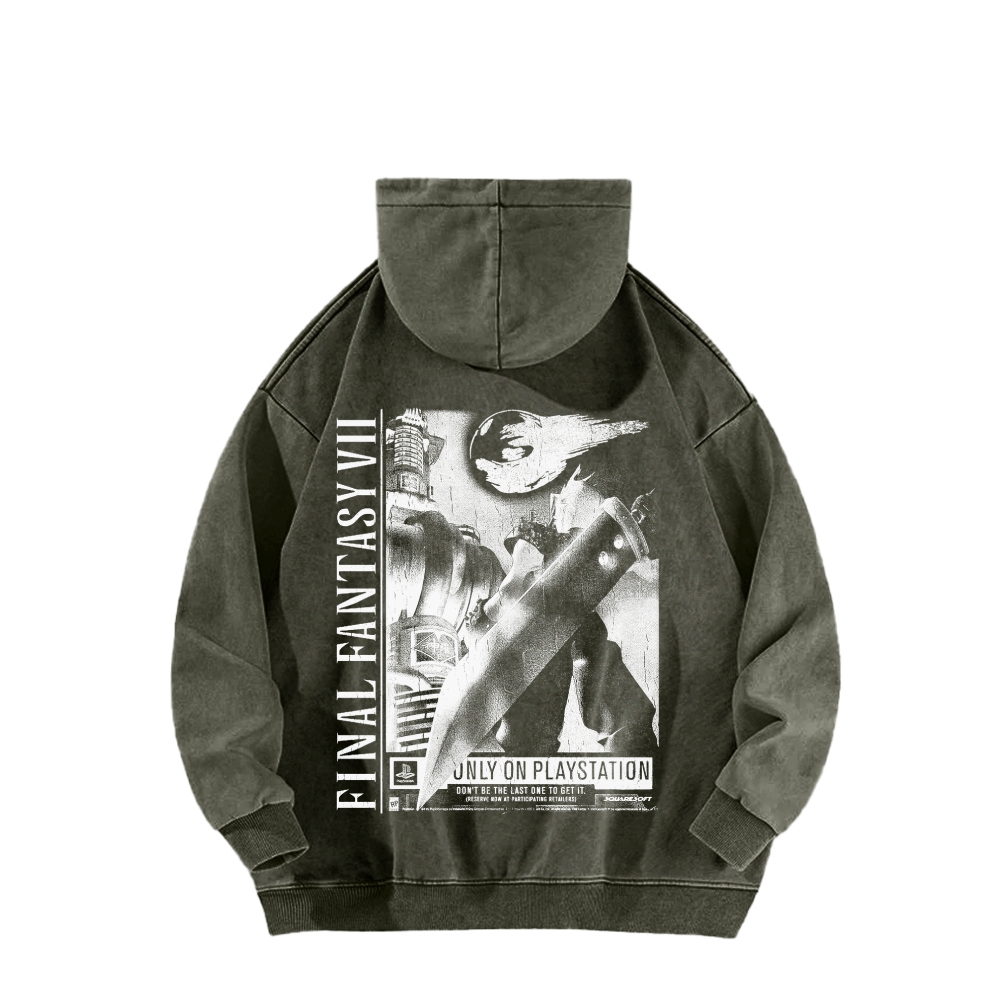 Final Fantasy Unisex Washed Hoodie 2602013545