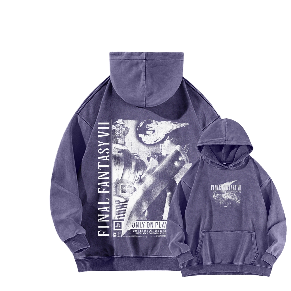 Final Fantasy Unisex Washed Hoodie 2602013545