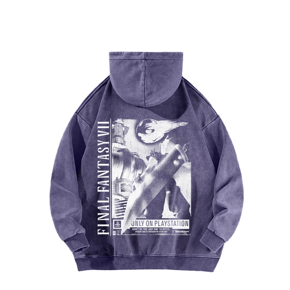 Final Fantasy Unisex Washed Hoodie 2602013545