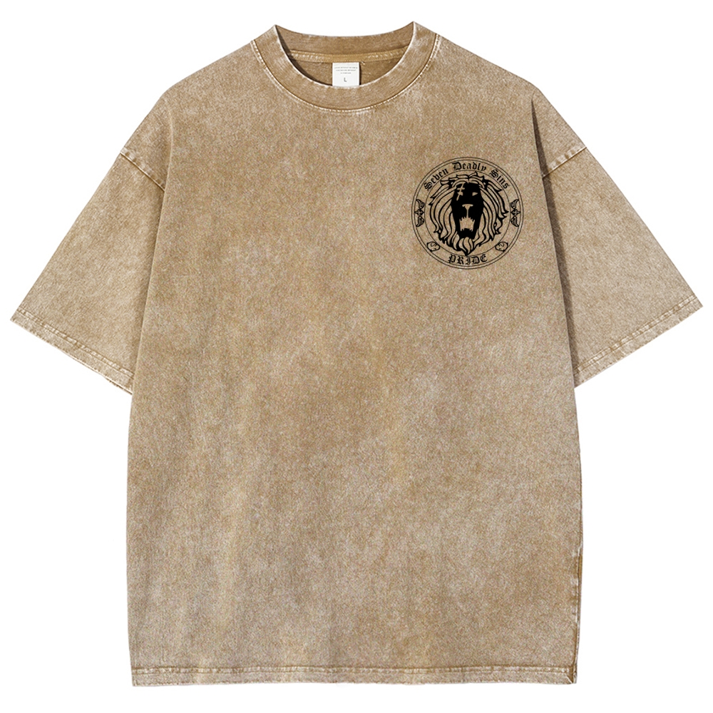Seven Deadly Sins Unisex Fit Washed T-Shirt 2602014421