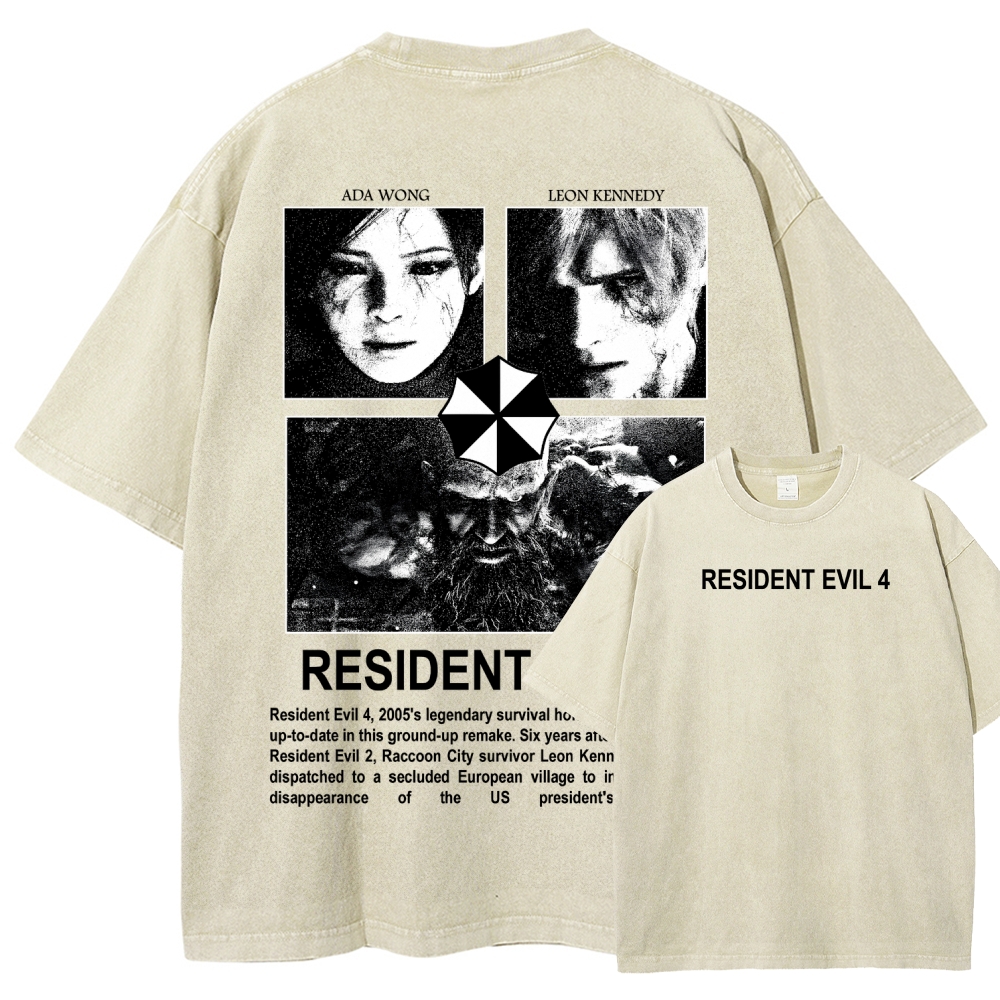 Resident Evil Unisex Fit Washed T-Shirt 2603000576