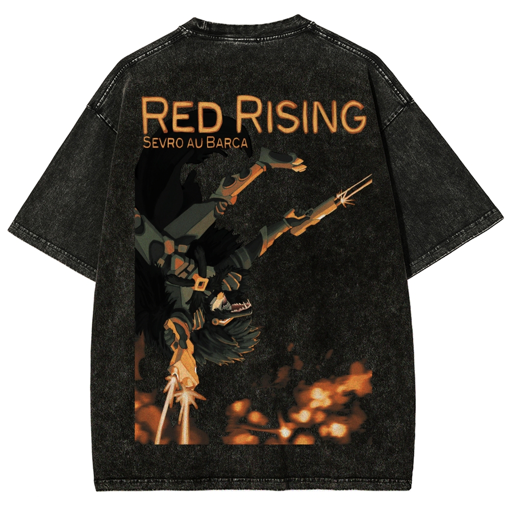 Red Rising Unisex Fit Washed T-Shirt 2603001370