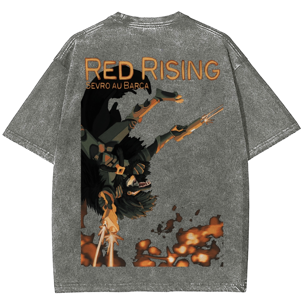 Red Rising Unisex Fit Washed T-Shirt 2603001370
