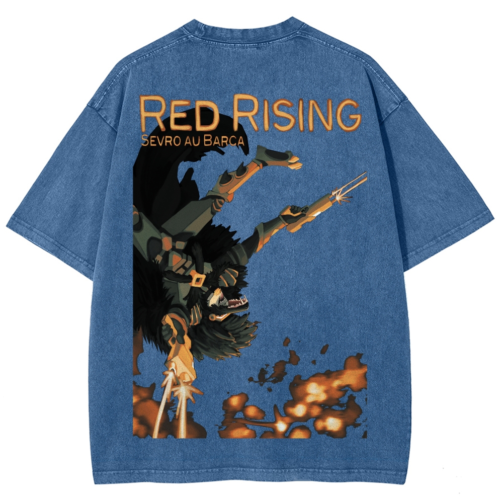 Red Rising Unisex Fit Washed T-Shirt 2603001370