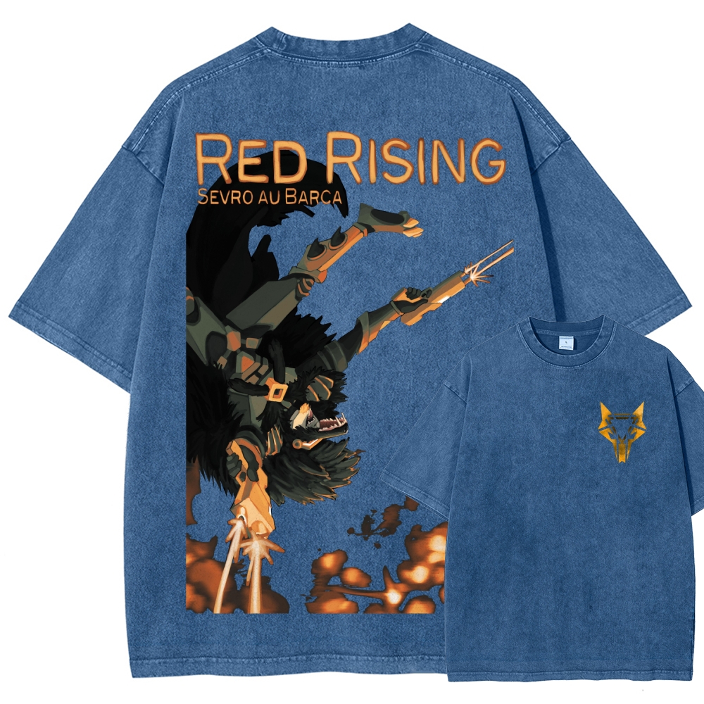 Red Rising Unisex Fit Washed T-Shirt 2603001370