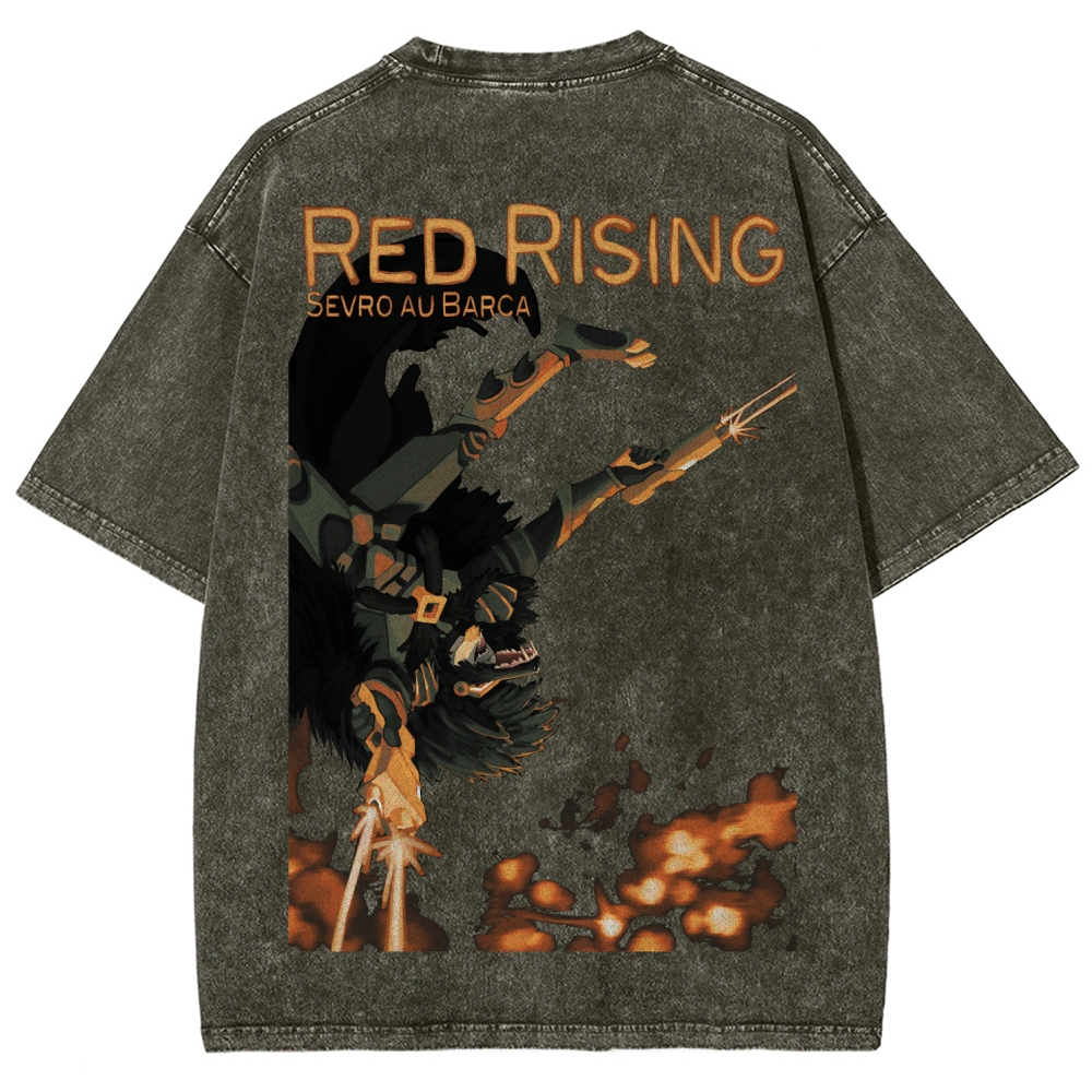 Red Rising Unisex Fit Washed T-Shirt 2603001370