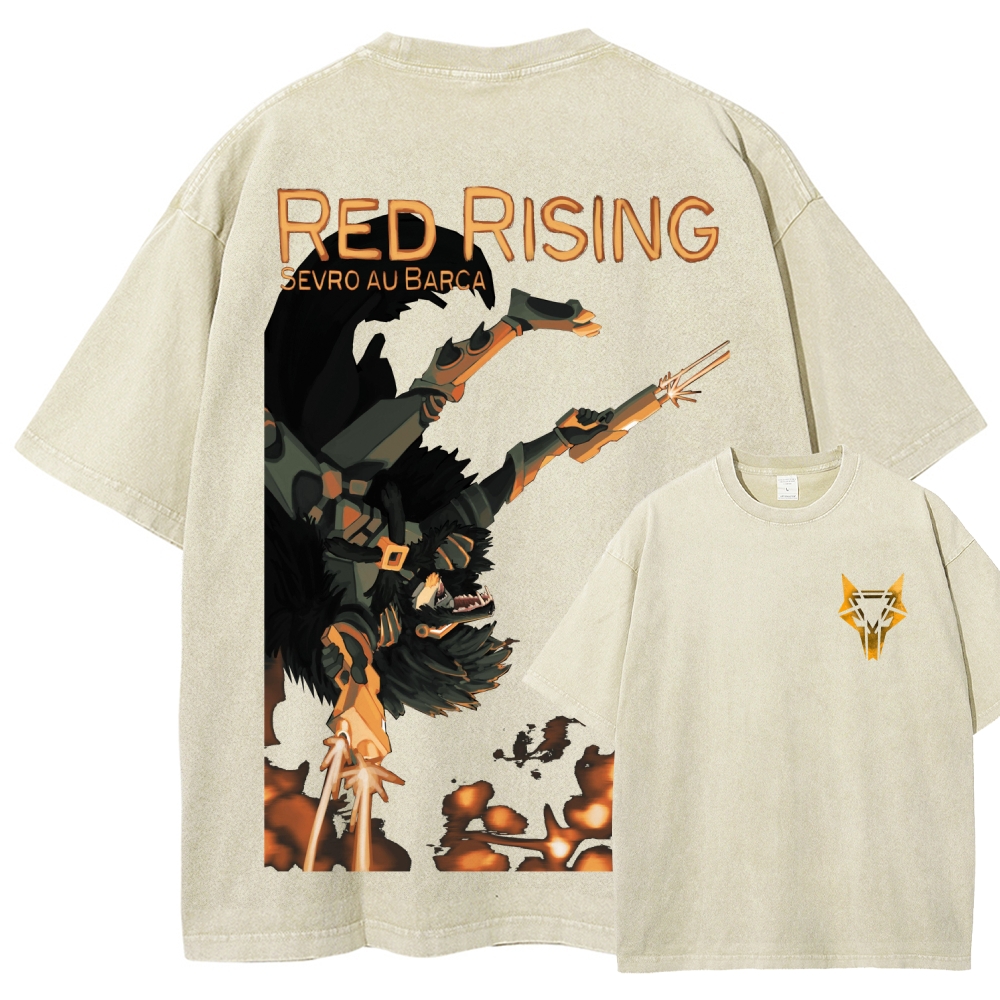 Red Rising Unisex Fit Washed T-Shirt 2603001370