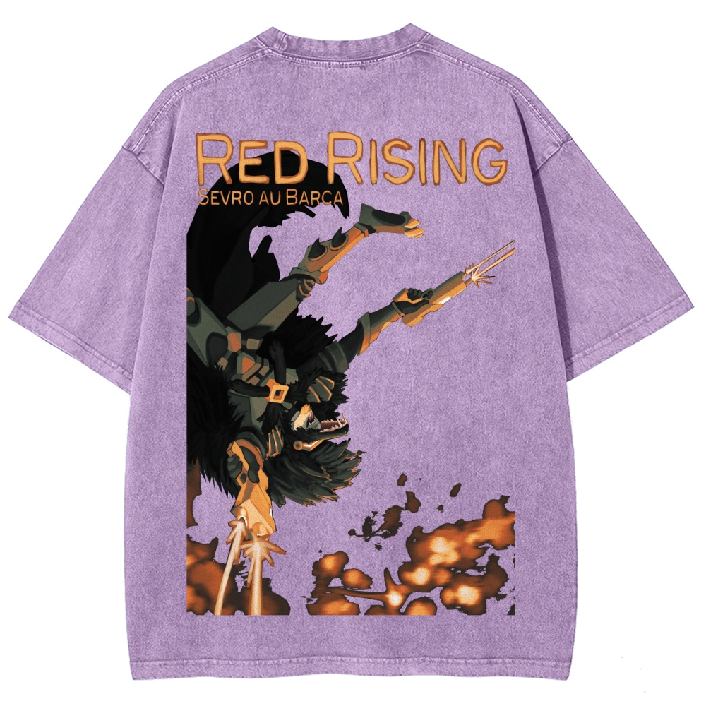Red Rising Unisex Fit Washed T-Shirt 2603001370