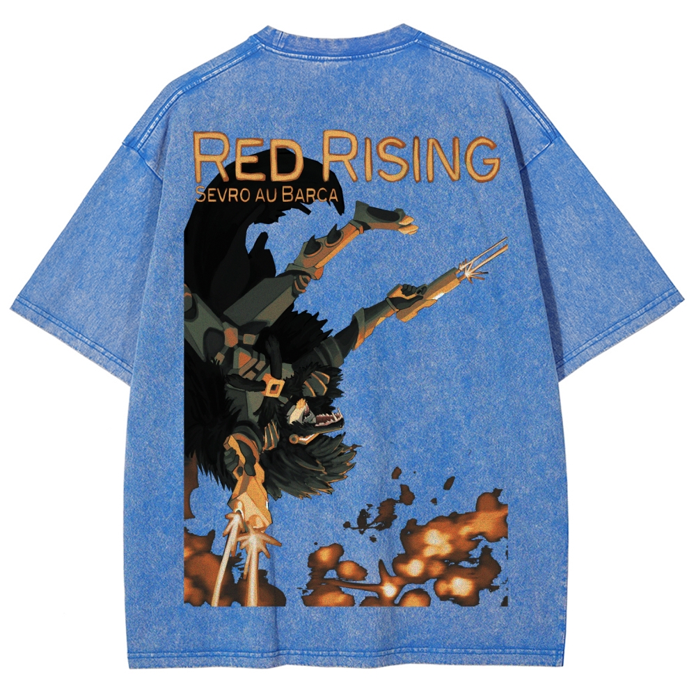 Red Rising Unisex Fit Washed T-Shirt 2603001370