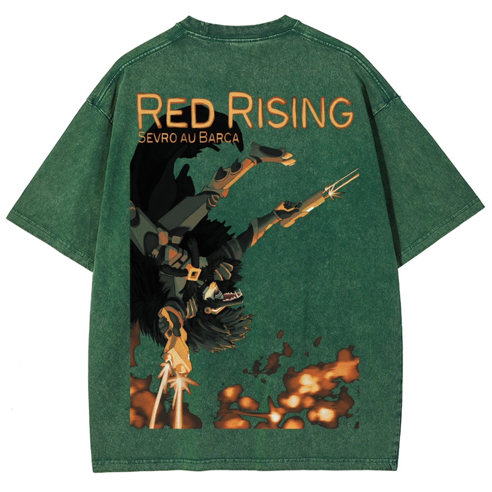 Red Rising Unisex Fit Washed T-Shirt 2603001370
