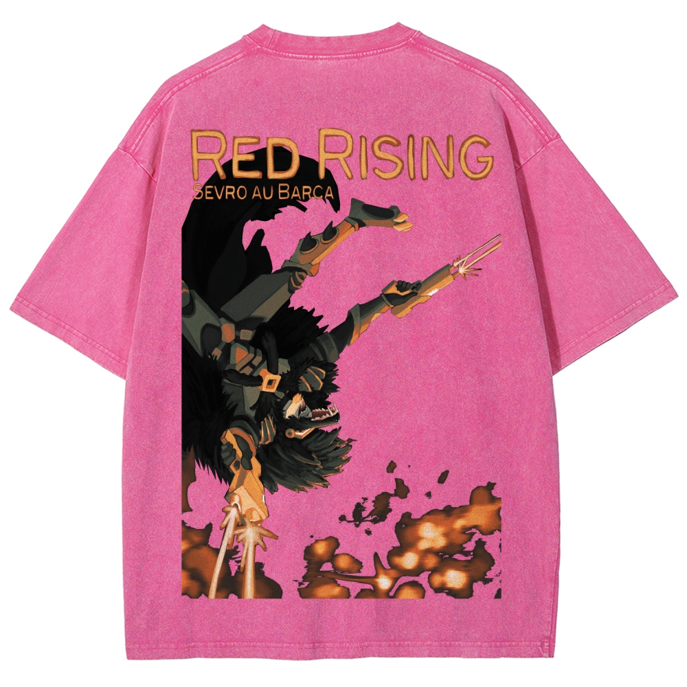 Red Rising Unisex Fit Washed T-Shirt 2603001370