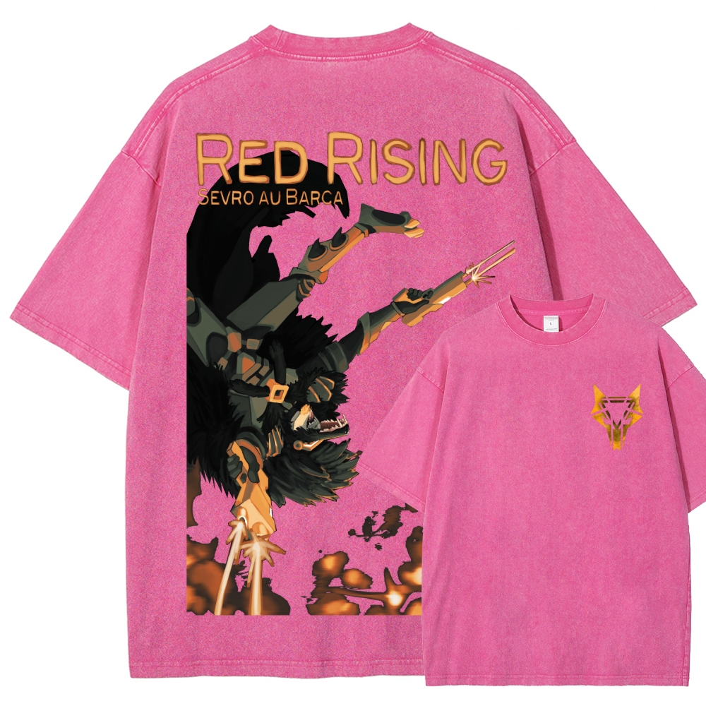 Red Rising Unisex Fit Washed T-Shirt 2603001370